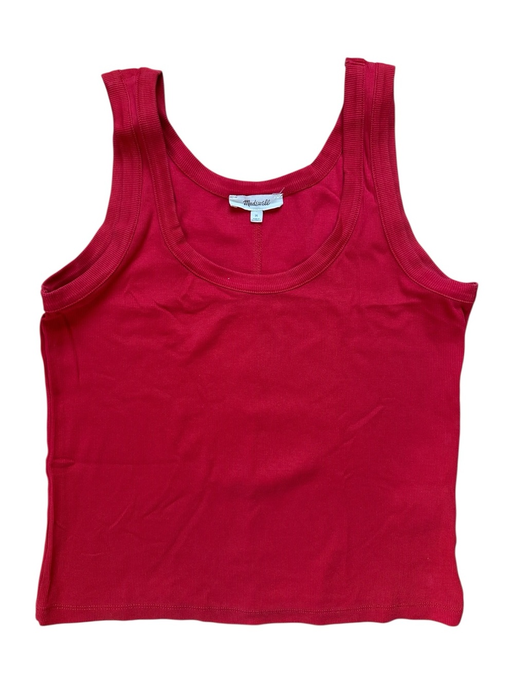 Madewell Women's Crimson Supima Cotton Ribbed Tank